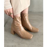 ベージュ | バッグファスナーヒールブーツ | Outfitter lab