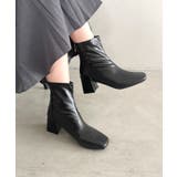 ブラック | バッグファスナーヒールブーツ | Outfitter lab