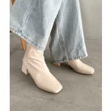 アイボリー | バッグファスナーヒールブーツ | Outfitter lab