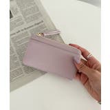 パープル | L字ファスナーPU薄型 シンプルデザイン カードケース/ミニ財布 | Outfitter lab