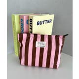 ピンク | ストライプ大容量ポーチ | Outfitter lab