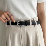 【長さ調整可】シルバーバックルPUベルト | Outfitter lab | 詳細画像5