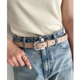 ベージュ | 【長さ調整可】シルバーバックルPUベルト | Outfitter lab