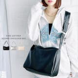 アジャスター付きフェイクレザースクエアショルダーバッグ | Outfitter lab | 詳細画像1 