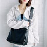 アジャスター付きフェイクレザースクエアショルダーバッグ | Outfitter lab | 詳細画像10 