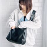 アジャスター付きフェイクレザースクエアショルダーバッグ | Outfitter lab | 詳細画像8 