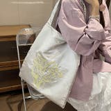 チューリップ刺繍サテントートバッグ | Outfitter lab | 詳細画像6
