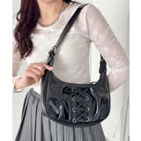 ブラック | レースアップリボンワンハンドルホーボーバッグ | Outfitter lab