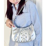 シルバー | レースアップリボンワンハンドルホーボーバッグ | Outfitter lab