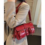 レッド | サイドレースアップワンショルダーホーボーバッグ | Outfitter lab