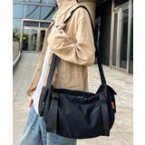 ブラック | ダブルポケットナイロンメッセンジャーバッグ | Outfitter lab
