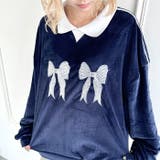 サイドラインリボンベロアラガートップス | Outfitter lab | 詳細画像20 