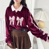 サイドラインリボンベロアラガートップス | Outfitter lab | 詳細画像6 