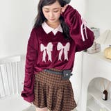 サイドラインリボンベロアラガートップス | Outfitter lab | 詳細画像7 