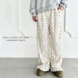 裾フリル小花柄コーデュロイパンツ | Outfitter lab | 詳細画像1 