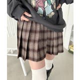 ベージュ | チェック柄プリーツミニスカパン | Outfitter lab