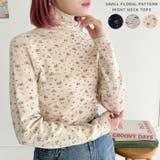 小花柄ハイネックトップス | Outfitter lab | 詳細画像1 
