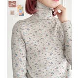 グレー | 小花柄ハイネックトップス | Outfitter lab