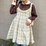 チェック柄フリルティアードチュニック | Outfitter lab | 詳細画像12 