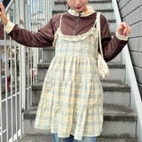 チェック柄フリルティアードチュニック | Outfitter lab | 詳細画像13 