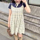 チェック柄フリルティアードチュニック | Outfitter lab | 詳細画像13 