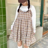 チェック柄フリルティアードチュニック | Outfitter lab | 詳細画像23 