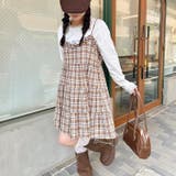 チェック柄フリルティアードチュニック | Outfitter lab | 詳細画像26 