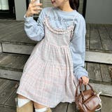 チェック柄フリルティアードチュニック | Outfitter lab | 詳細画像5 