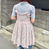 チェック柄フリルティアードチュニック | Outfitter lab | 詳細画像7 