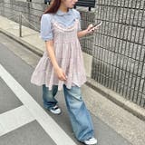 チェック柄フリルティアードチュニック | Outfitter lab | 詳細画像9 