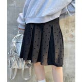 ブラック | ドットプリーツミディスカート | Outfitter lab