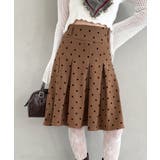 ブラウン | ドットプリーツミディスカート | Outfitter lab