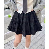 ブラック | コットンレースティアードミニスカパン | Outfitter lab