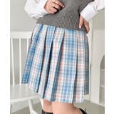 ライトブルー | チェックプリーツミニスカパン | Outfitter lab
