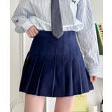 ネイビー | シンプルプリーツミニスカパン | Outfitter lab