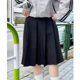 ブラック | ワイドプリーツミディ丈スカート | Outfitter lab