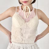 ドットチュールレースランジェリー風キャミソール | Outfitter lab | 詳細画像15 