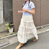 コットンフラワーレースフリルスカート | Outfitter lab | 詳細画像9