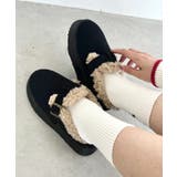 ブラック | ボアムートン厚底シューズ | Outfitter lab