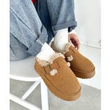 キャメル | ボアムートン厚底シューズ | Outfitter lab
