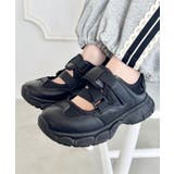 ブラック | ボリュームソールベルトスニーカーサンダル | Outfitter lab