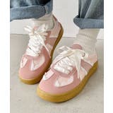 ピンク | サテンリボンレースジャーマントレーナーシューズ | Outfitter lab