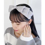 グレー | ボリュームリボンカチューシャ | Outfitter lab