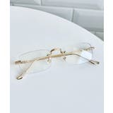 ゴールド | ノンフレームスクエアレンズメガネ | Outfitter lab