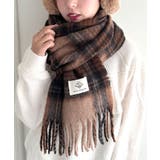 ブラウン | ボリュームチェックマフラー | Outfitter lab