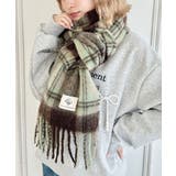 ミント | ボリュームチェックマフラー | Outfitter lab