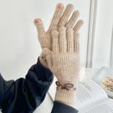 【スマホ対応】バイカラーリボン手袋 | Outfitter lab | 詳細画像29 