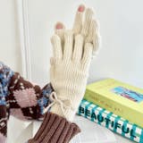 【スマホ対応】バイカラーリボン手袋 | Outfitter lab | 詳細画像7 