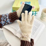 【スマホ対応】バイカラーリボン手袋 | Outfitter lab | 詳細画像9 