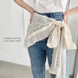 レイヤードヴィンテージレース巻きスカート | Outfitter lab | 詳細画像1 